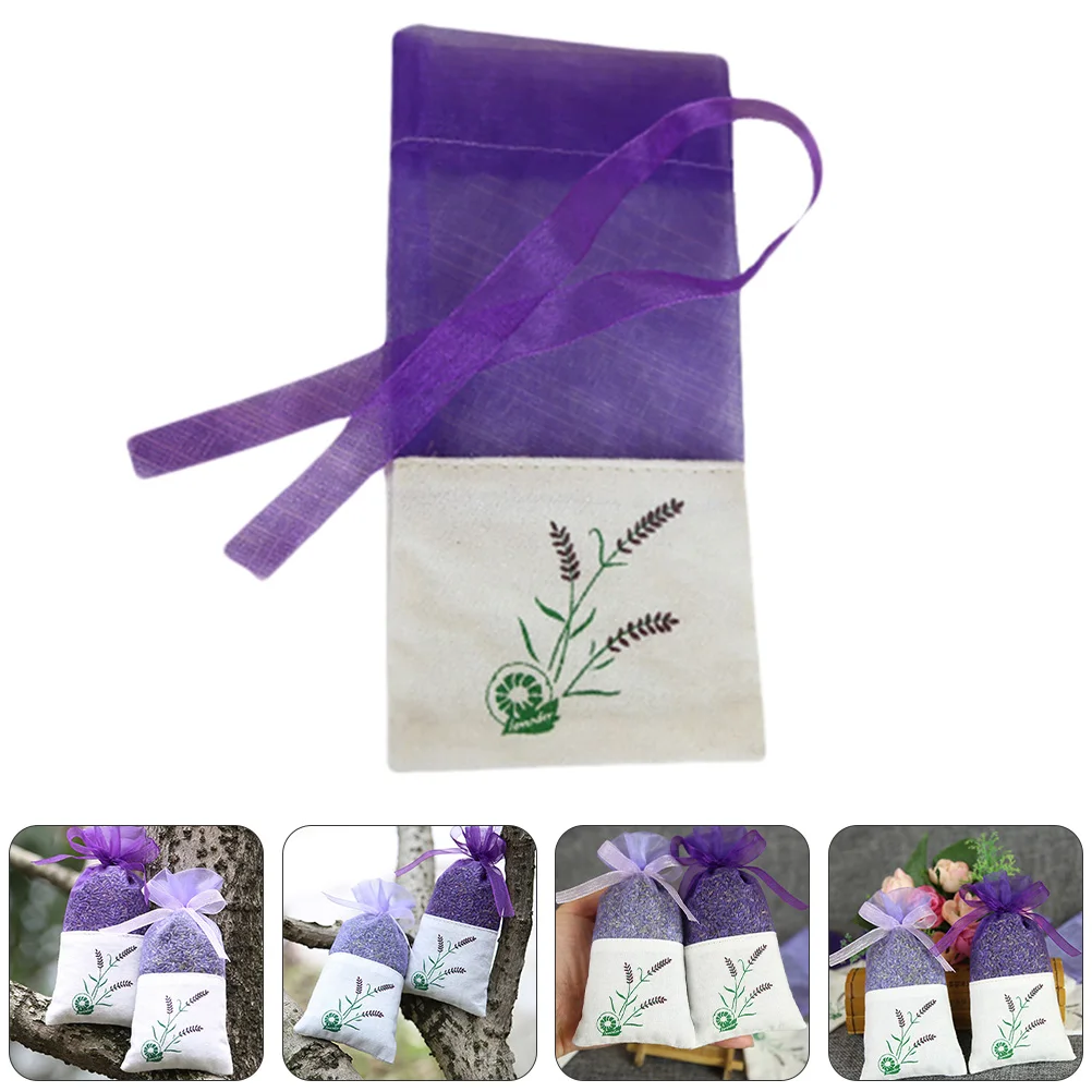 

12Pcs Lavender Sachet Bags Empty Drawstring Pouches Compact Small Herb Storage Gift Party Favor Organza Mesh Sachet Bags