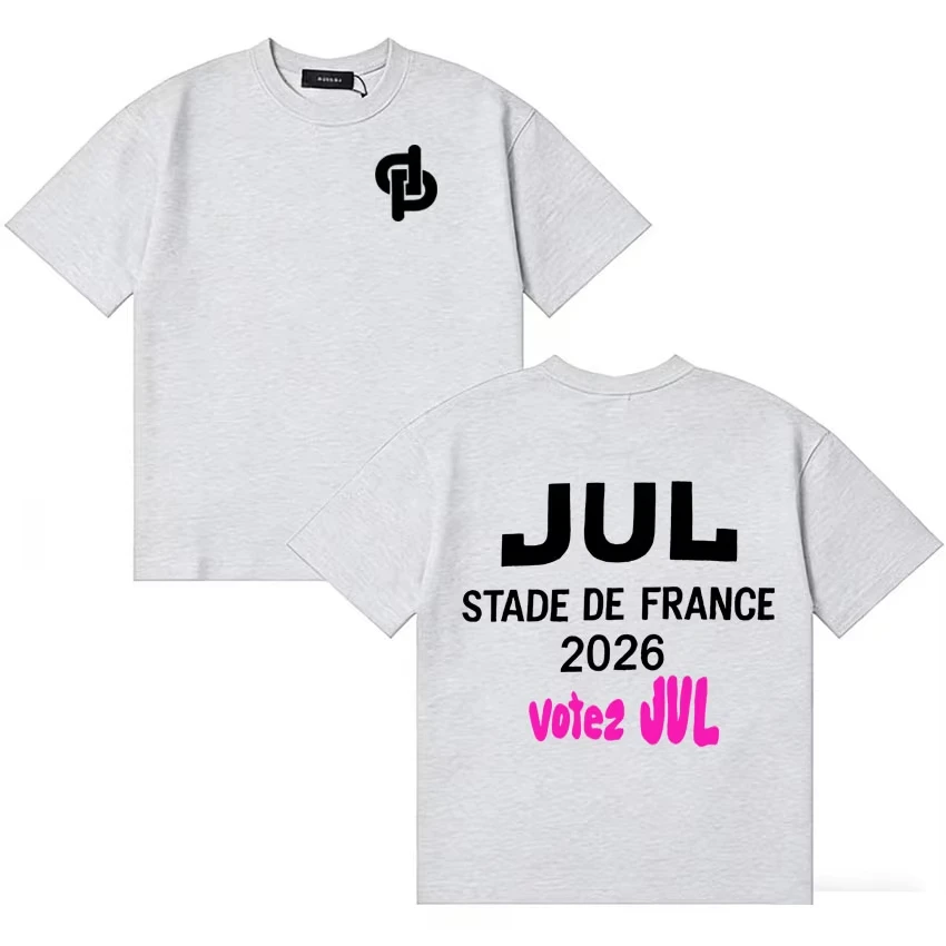 Unisex Y2K Trendy Fan T-shirt, Official Merchandise for Rapper Jul Stade De France 2026 Tour Concert T-Shirt