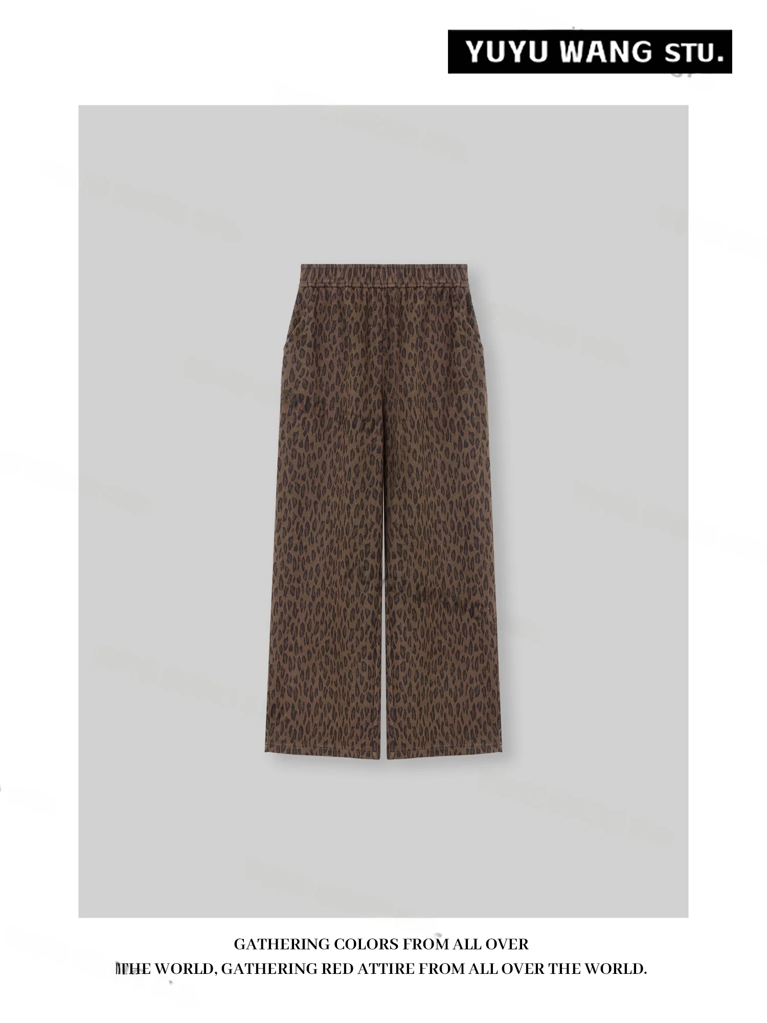 

YUYU WANG Retro Hong Kong Sle Loose Wide Leg Denim Pants High Waist Long Women's Faion Design Sensation Casual Trousers