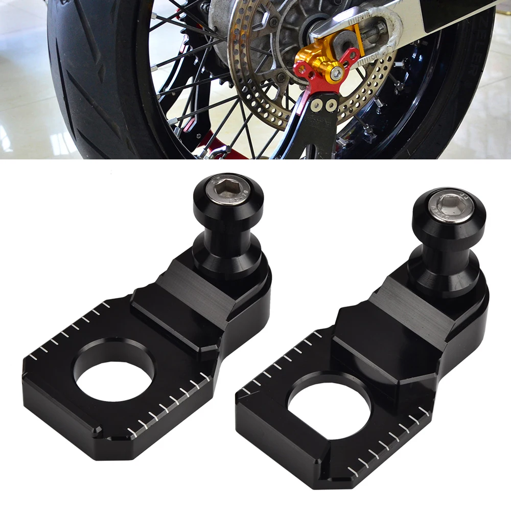 For 00-09 Suzuki GSXR600 GSXR750 Swingarm Spools Sliders Chain Adjuster for Suzuki GSXR1000 01-2018 Hayabusa GSX1300R 2008-2019