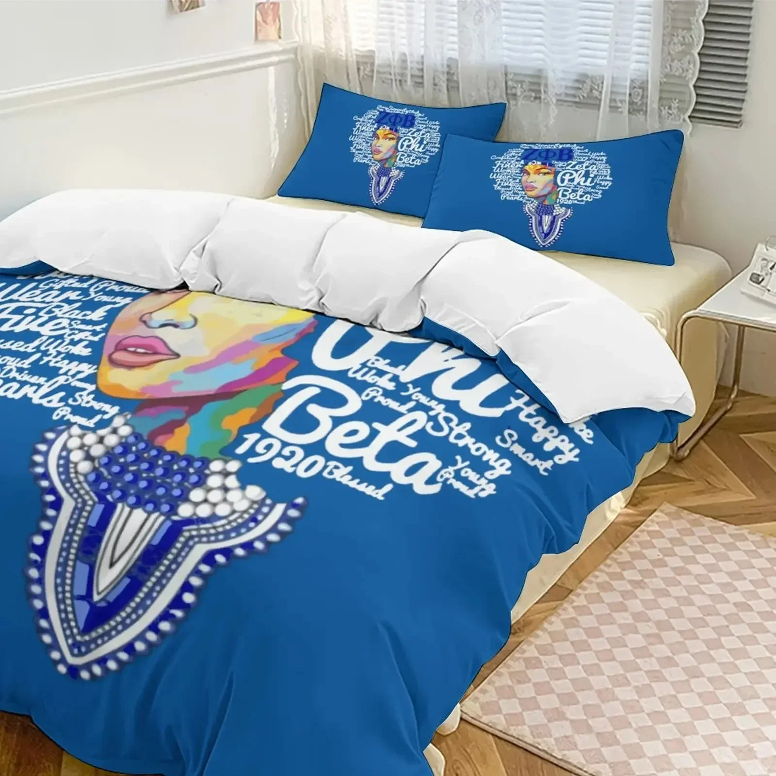 

Zeta Phi Beta ZPB Sorority 3D NEW Duvet Cover Pillowcase Bedding Set Adult Girl Bedroom Decoration Children Single Double Large