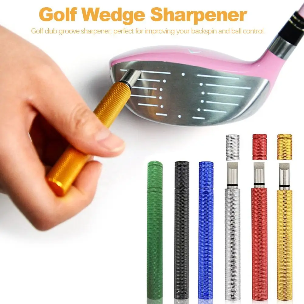 Golf Wedge Iron Groove Sharpener Club Cleaner Cleaning Tool Square  Golf Groove Cutter Tool Golf Training Aids