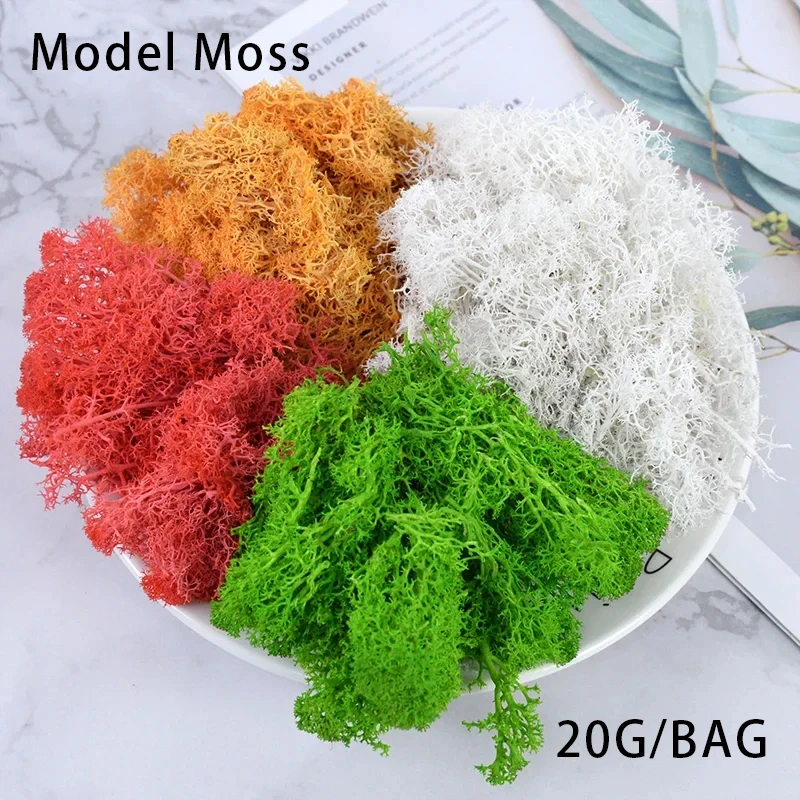 Piante in miniatura Modello Muschio artificiale Artigianato fai-da-te Erba Decorazione del giardino Treno ferroviario Paesaggio Erba finta MilitaryDiorama 20G