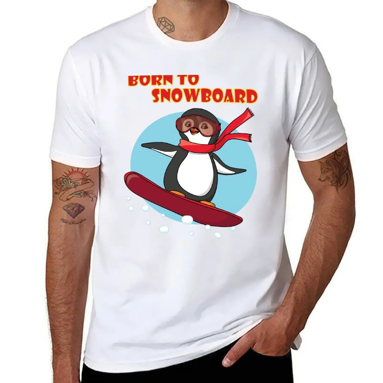 

Snowboarding Penguin - Born to Snowboard T-Shirt t shirt personalised t shirts for man cotton T-Shirt