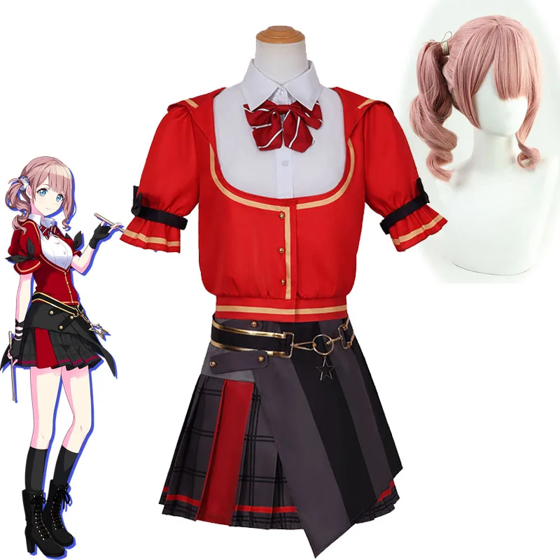 Leo/need Mochizuki Honami Cosplay Costume And Wigs Miku:Colorful Stage! Virtual Band Drummer Honami Virtual Idol Stage Costumes