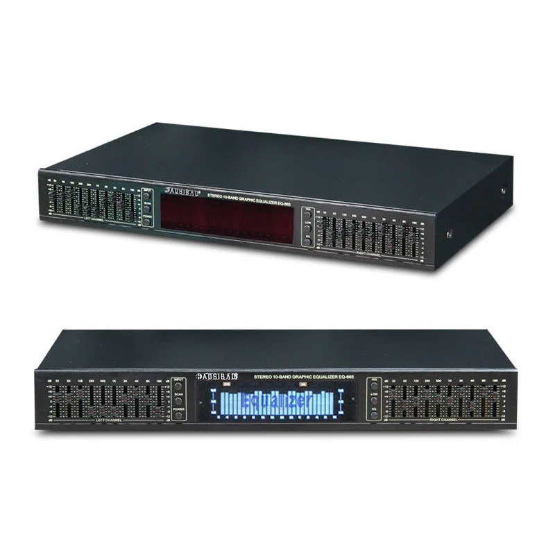 220V EQ665 Equalizer Hifi Home EQ Equalizer Dual 10 BAND Stereo