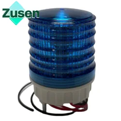 Zusen TB5051-B 12v 24v 110v 220v Blue Small Signal Light Three modes switch Strobe Flash Always on Warning Led Lamp