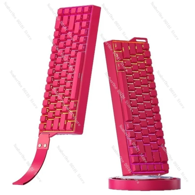 Tri Mode Mechanical Keyboard Side Printed Keycaps RGB Backlit Wireless Bluetooth 2.4G USB Gaming Office Computer Keyboard