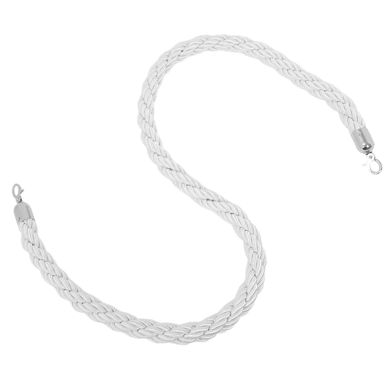 

Белый плетеный шнур для ограждения очередей, сверхпрочный, с хромированными крюками, для мероприятий, театров, VIP-зон