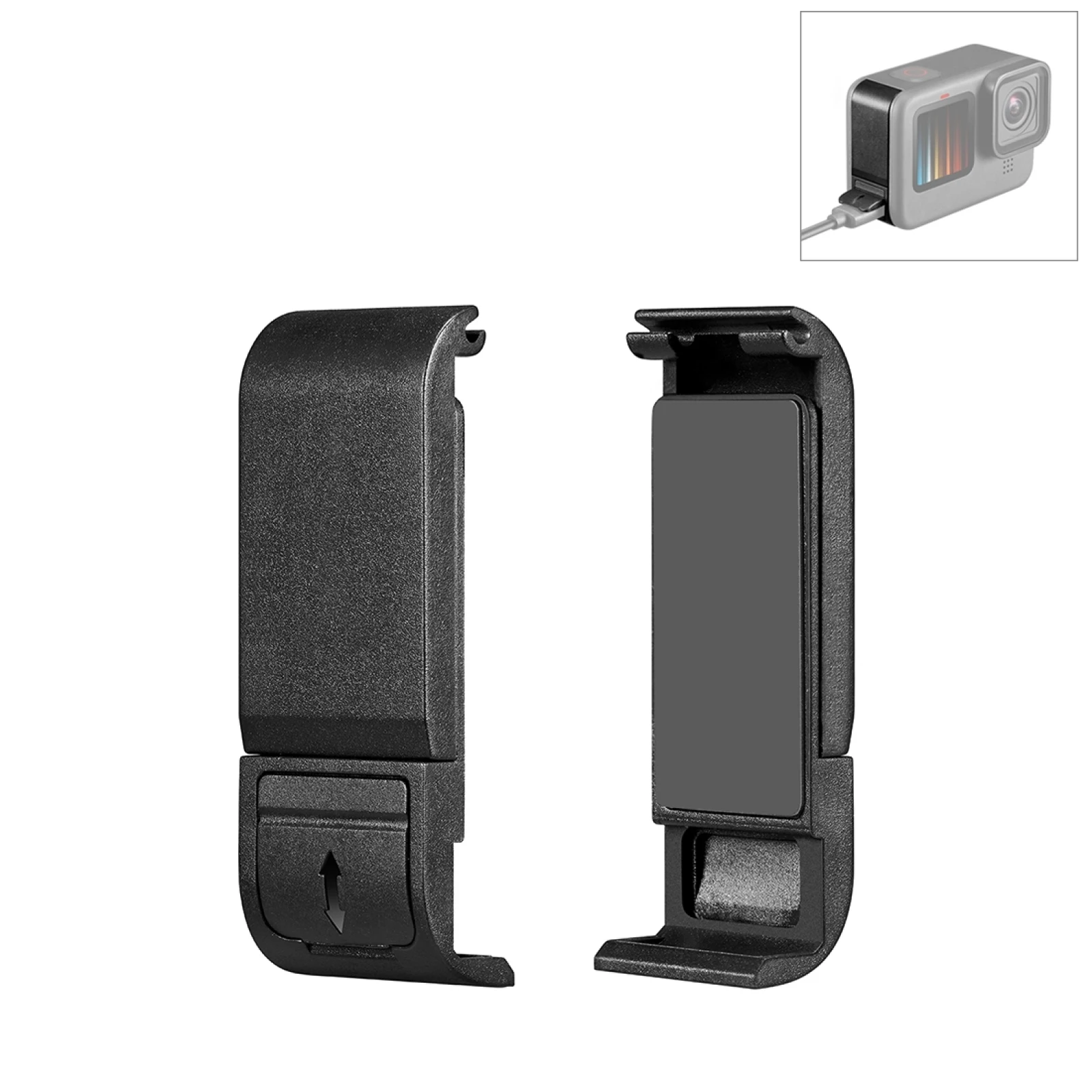 PULUZ For Go Pro Accessories POM Plastic Battery Side Interface Cover For GoPro MISSION 1/1 PRO/HERO13 Black/12 11 10 9 8 Black