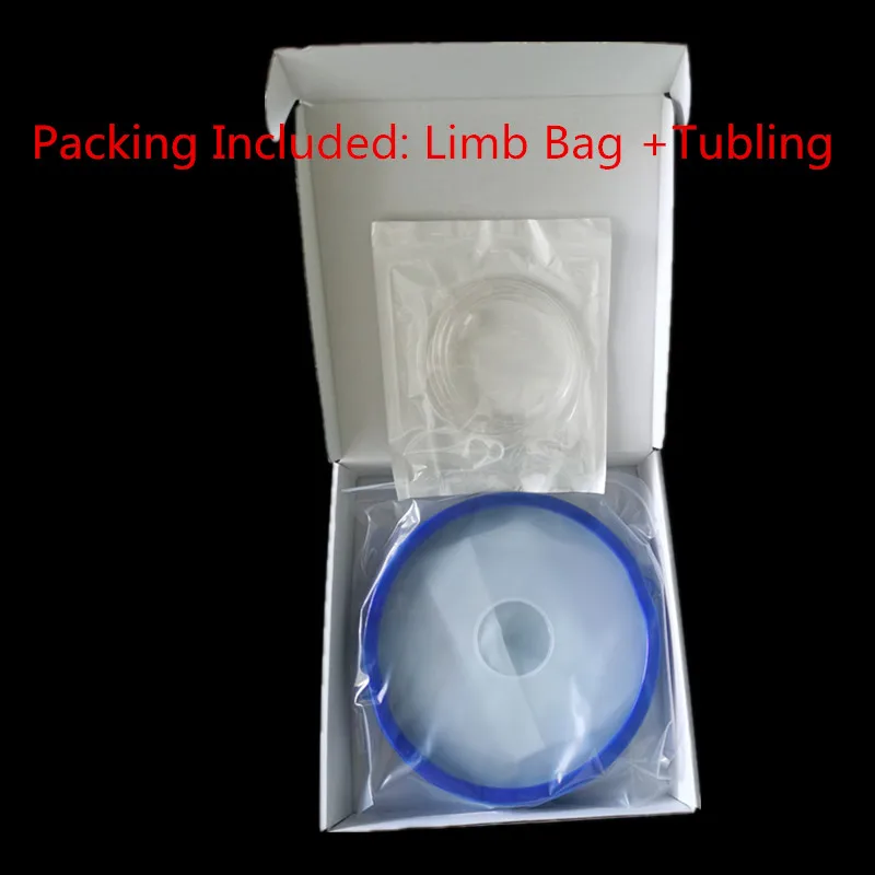 Bolsa de extremidades de ozono con sello de silicona para pie y brazo de pierna herida con conexión de tubo Luer Lock reutilizable