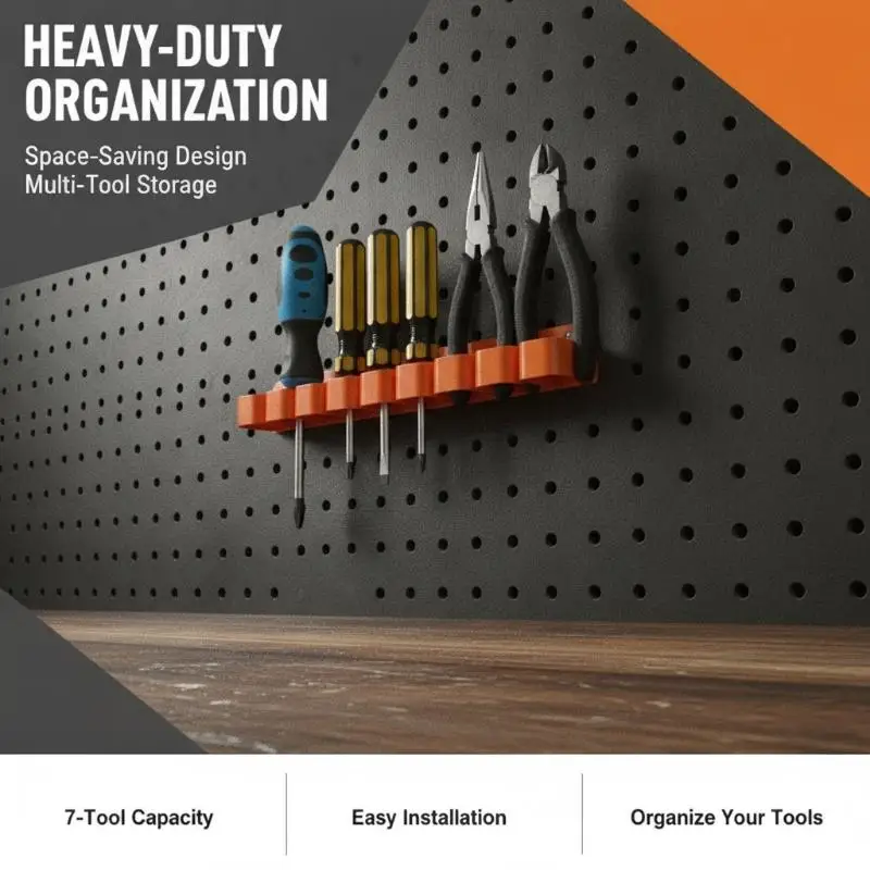 Wall Mounted Plastic Wrench Organizer With 7/10 Slots Durable For Garage Workshop Tool Storage Home DIY Use