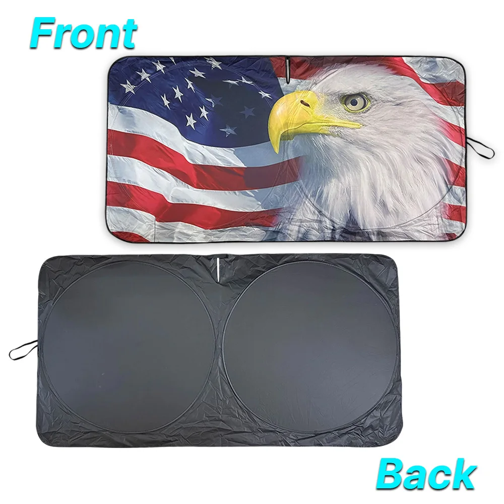

Американский флаг с узором орла, лобовое стекло автомобиля, солнцезащитный козырек, блокирующий УФ-лучи, солнцезащитный козырек, аккордеон, складной солнцезащитный козырек