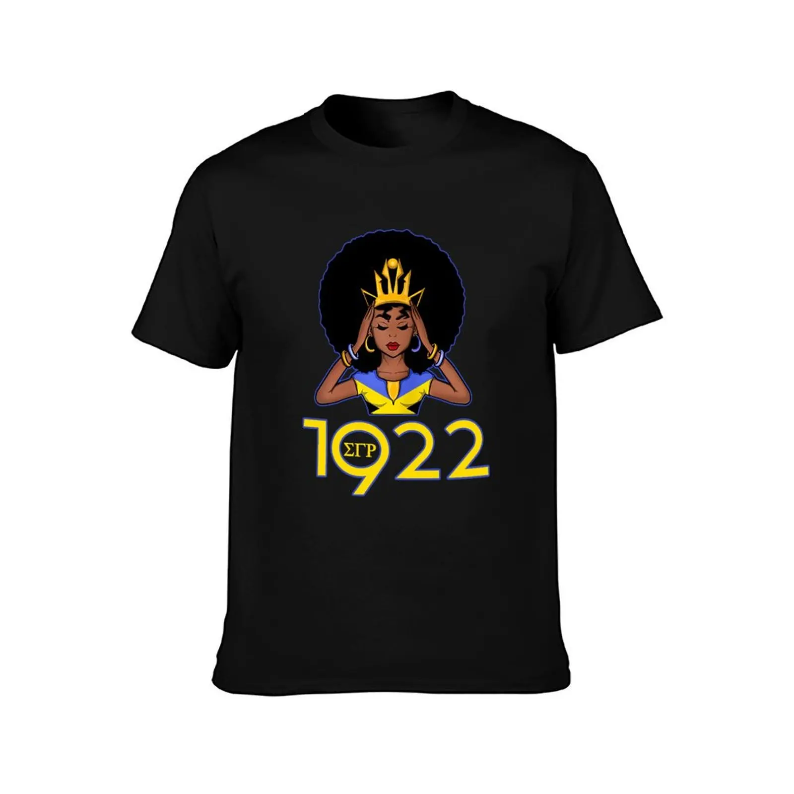 Womens SGRho Sigma-1922 Cool Black Girl Gamma-Rho Poodle T-Shirt Basic Plain Tee for Spring and Summer T-Shirt