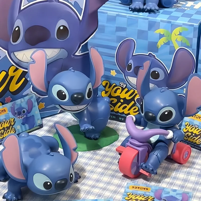 

Genuine Anime Stitch By Your Side Series Blind Box Cute Stitch Figure Doll Desktop Collection Ornaments Mystery Box Toy Kid Gift