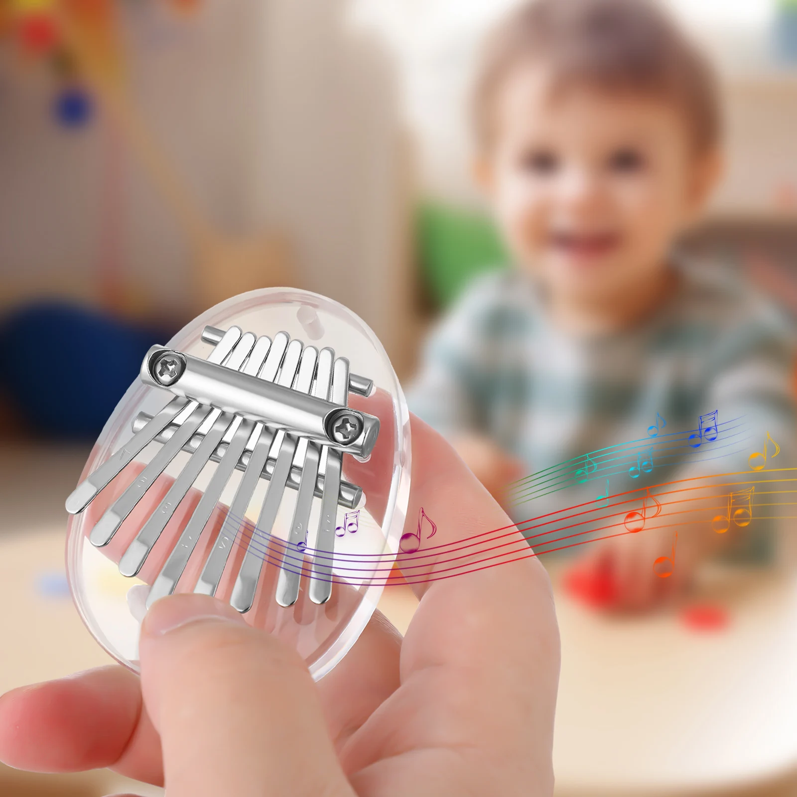 

2Pcs Mini Thumb Piano Portable Kalimba Finger Piano Pocket-Sized 8-Note Musical Instrument for Beginners Kids Adults