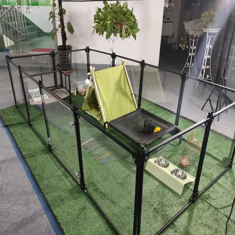 

Aluminum Folding Fence for Dog Foldable Acrylic Dog Playpen