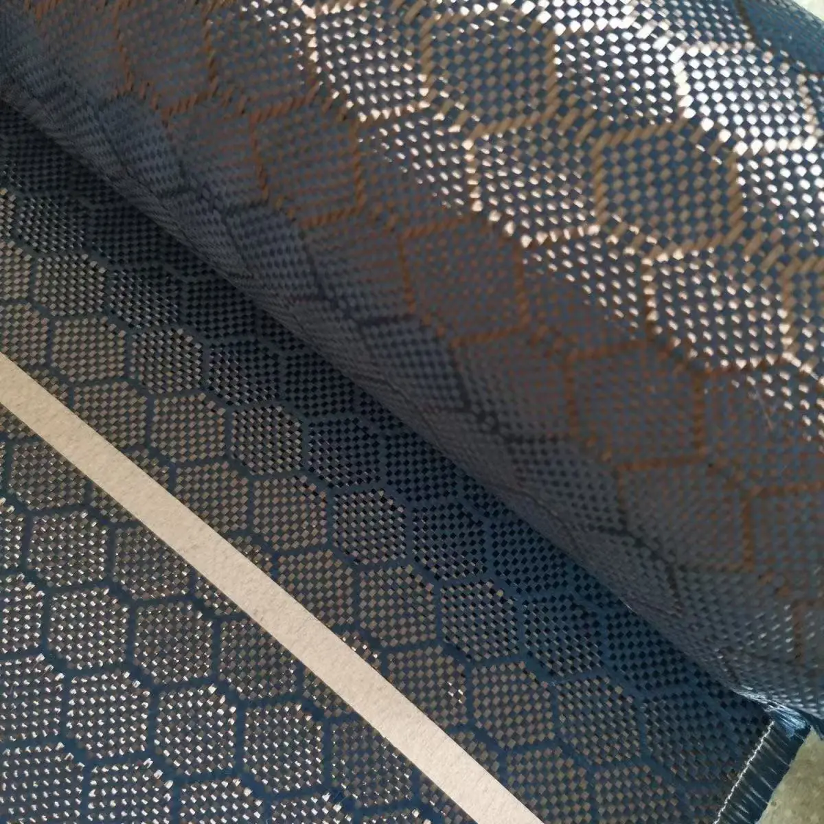 3K 240gsm Rode Voetbal Honingraat Patroon Kevlar Hybride Carbon Fiber Stof Doek 40 