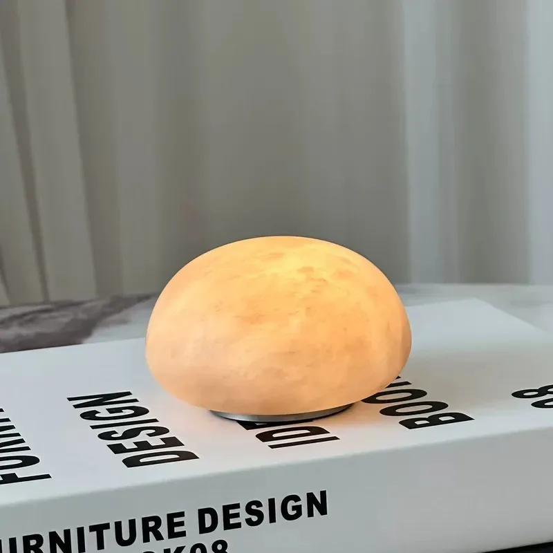 LED Marble Table Lamp Modern Minimalist Bedroom Bedside Study Circular Creative Home Decoration Atmosphere Light Birthday Gift