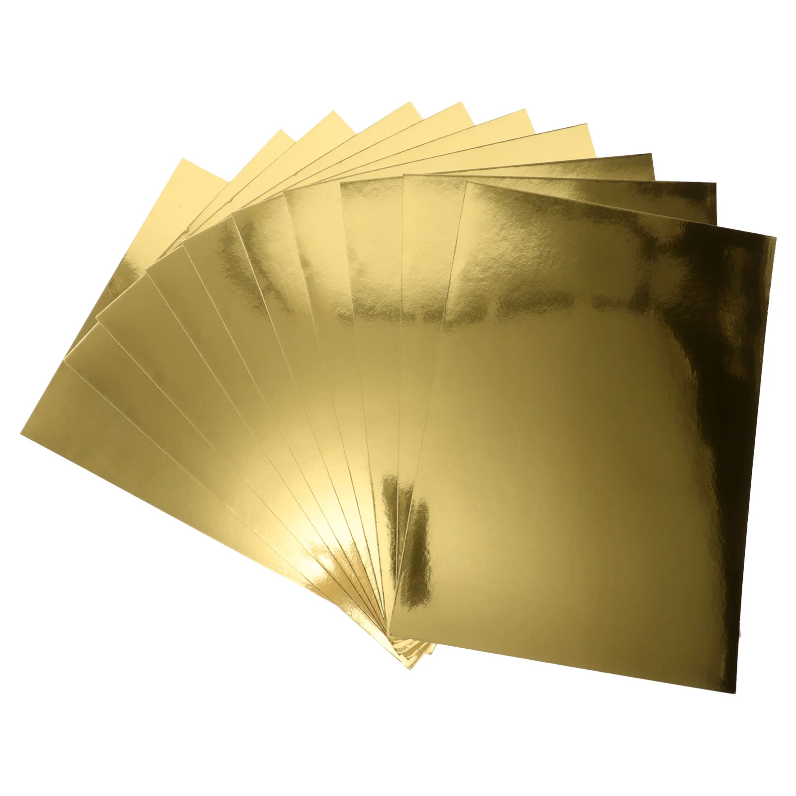 10 Sheets Handbook Paper Jam Colored Cardstock Foil Craft Scrapbook Metallic Glitter Gold Mirror A4 Cardboard Child Mentalic