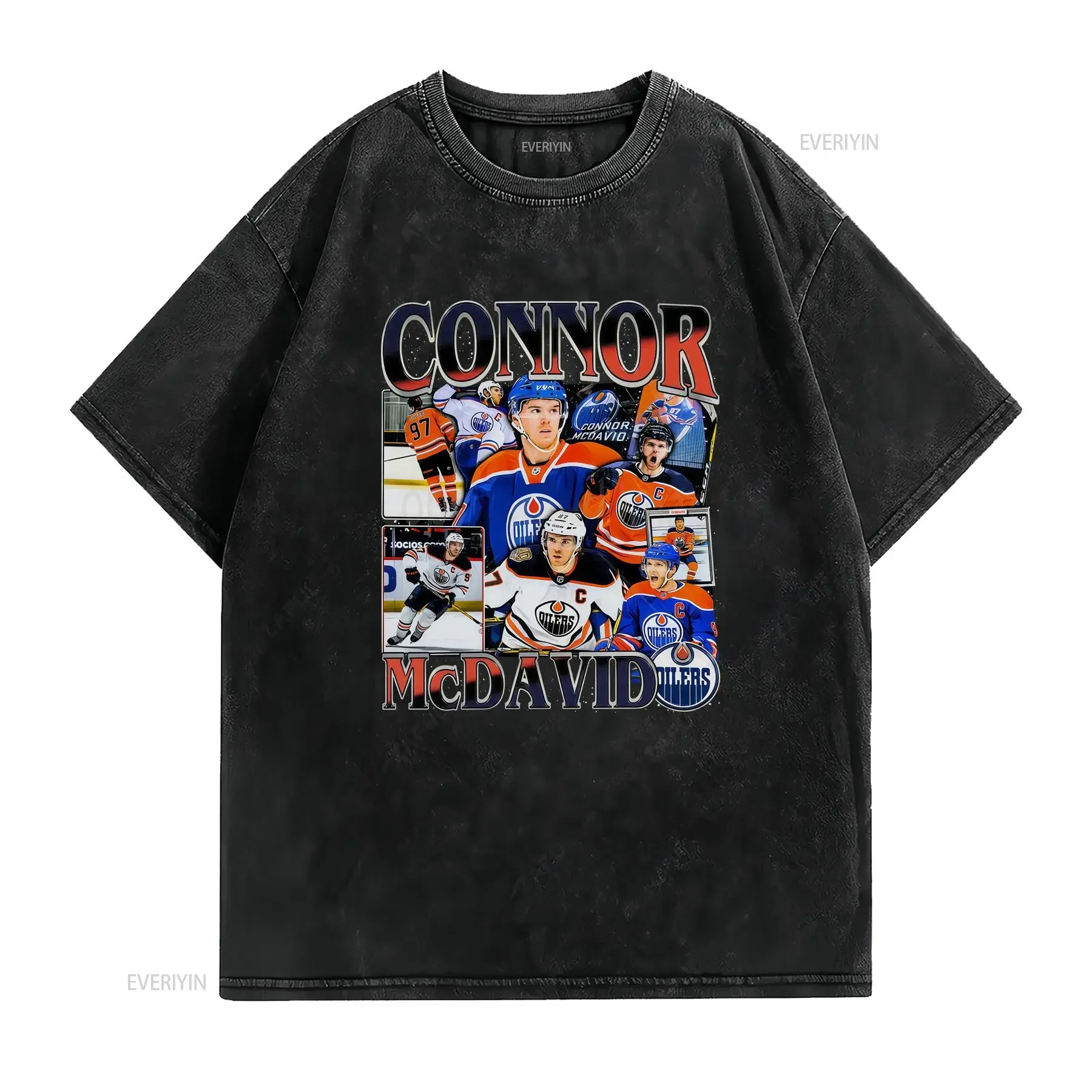 Vintage 90s Connor McDavid T Shirt SweaT Retro American iIce Washed Casual Comfortable fashion Stretched Soft vintage Washed