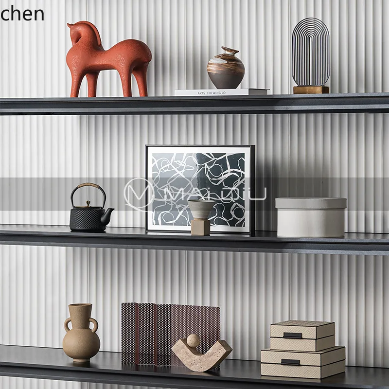 YFY Modern Light Luxury Style Model Room High-end Entrance Bookcase Bookshelf Niche Open Grid Desktop Decoration