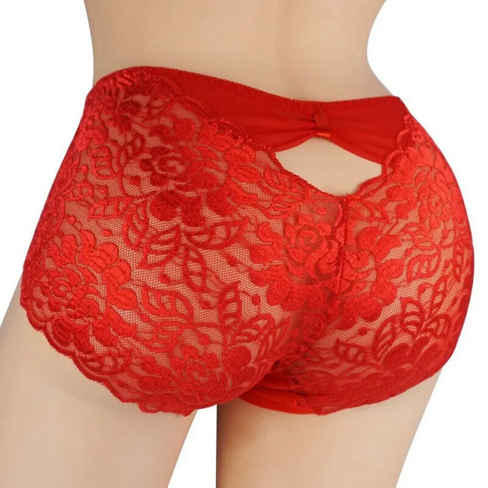 Vest Underpant Panties Breathable Men\'s Lace Sissy Thongs Panties Sexy See Through Briefs Underwear L/XL/2XL/3XL