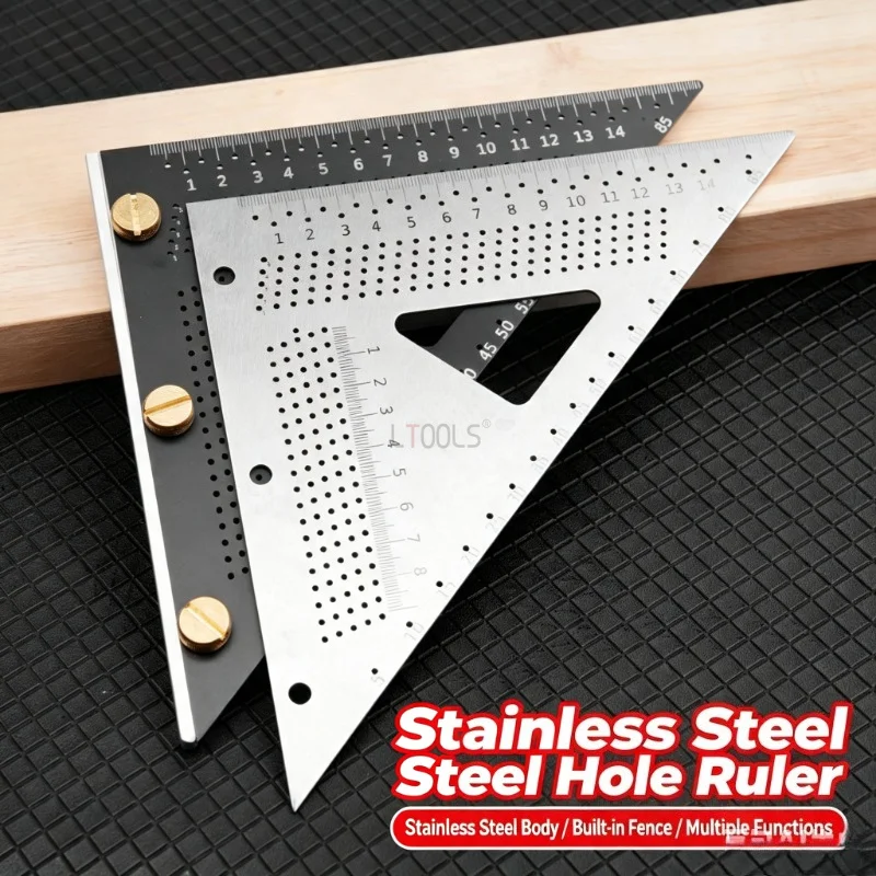 Carpenter Square Stainless Steel Precision Protractor Marking Gauge Measuring Layout Tool Triangle Ruler tool