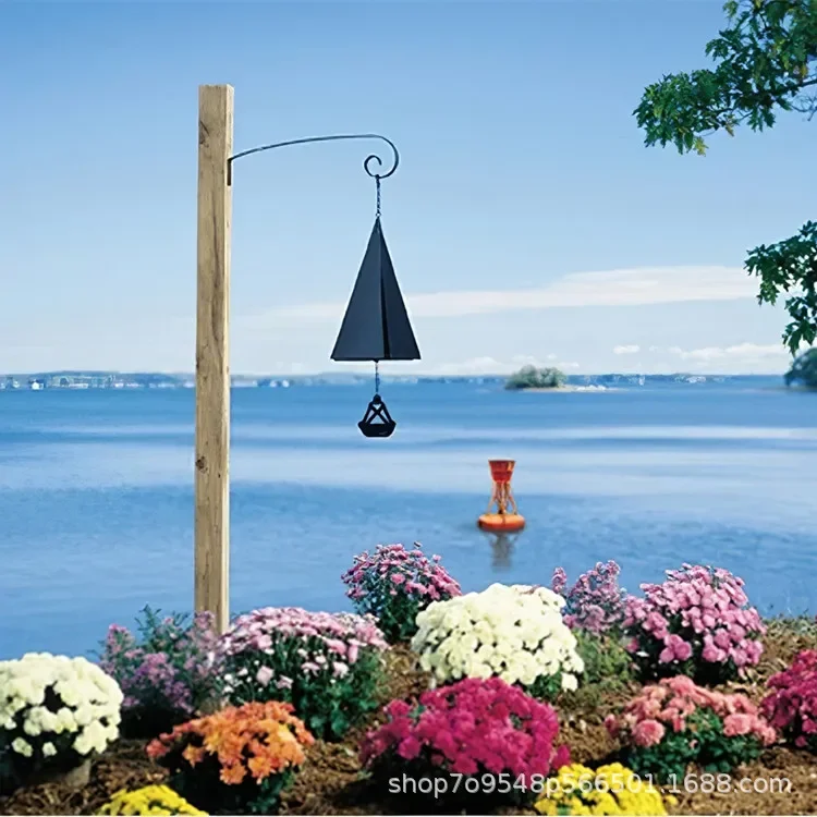 New Outdoor Wind Chimes Triangle Creative Household Courtyard Iron Art Metal Wind Chime Pendants