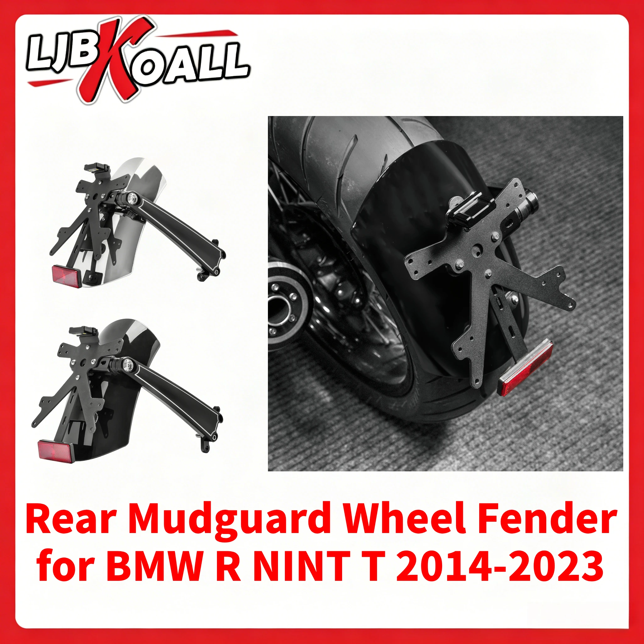 Rear Mudguard Wheel Fender for BMW R NINT T 2014-2023 Motorcycle Forward Splash Guard Mud Cover Hugger Mudflap Accessories