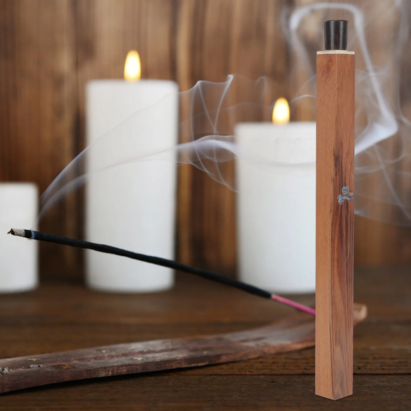 

Wooden Incense Holder Portable Storage Box High grade Material Sturdy Long Use Lightweight Suitable Gift
