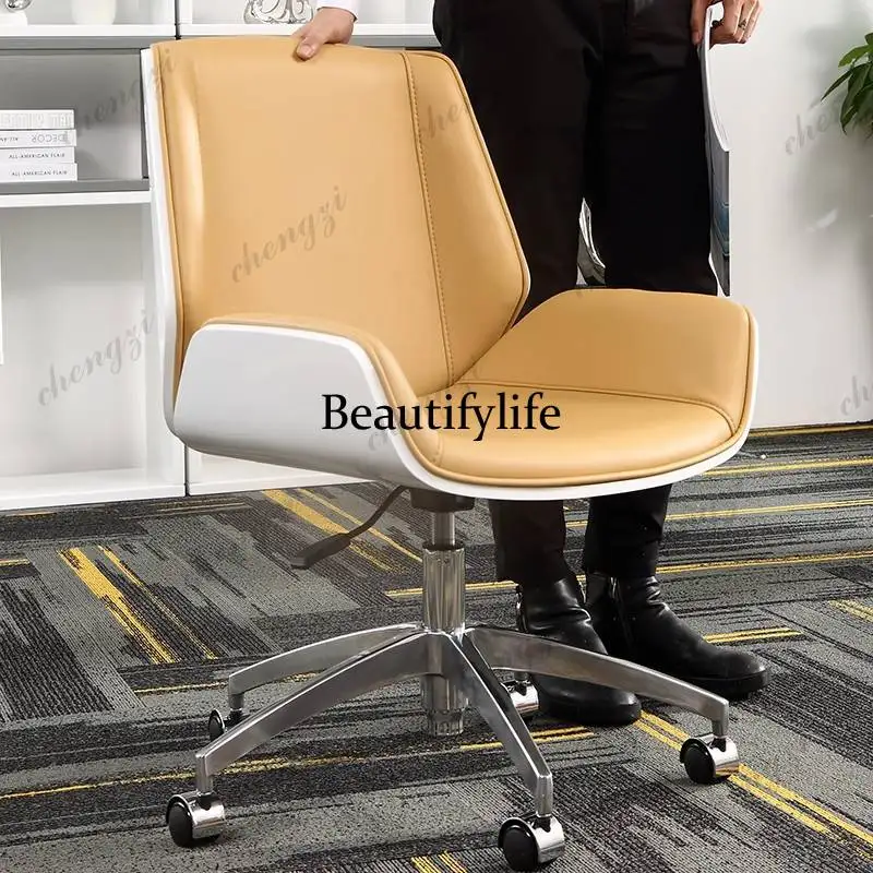 

Soft Modern Comfortable Office Chair Wheels Nordic Study Computer Office Chair Ergonomic Swivel Silla De Escritorio Furniture