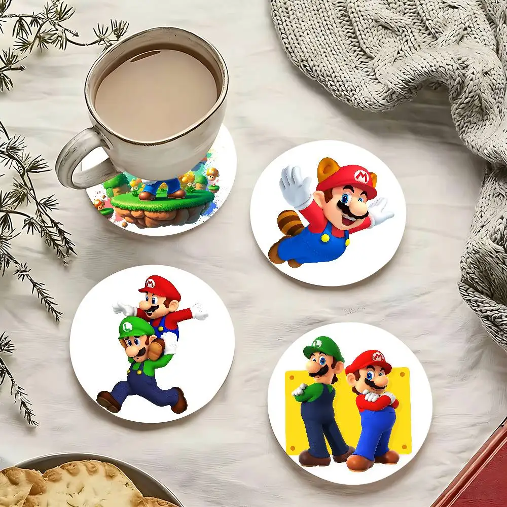 Cute-S-super-MarioS-kawaii Wooden Coasterscartoon coasters h