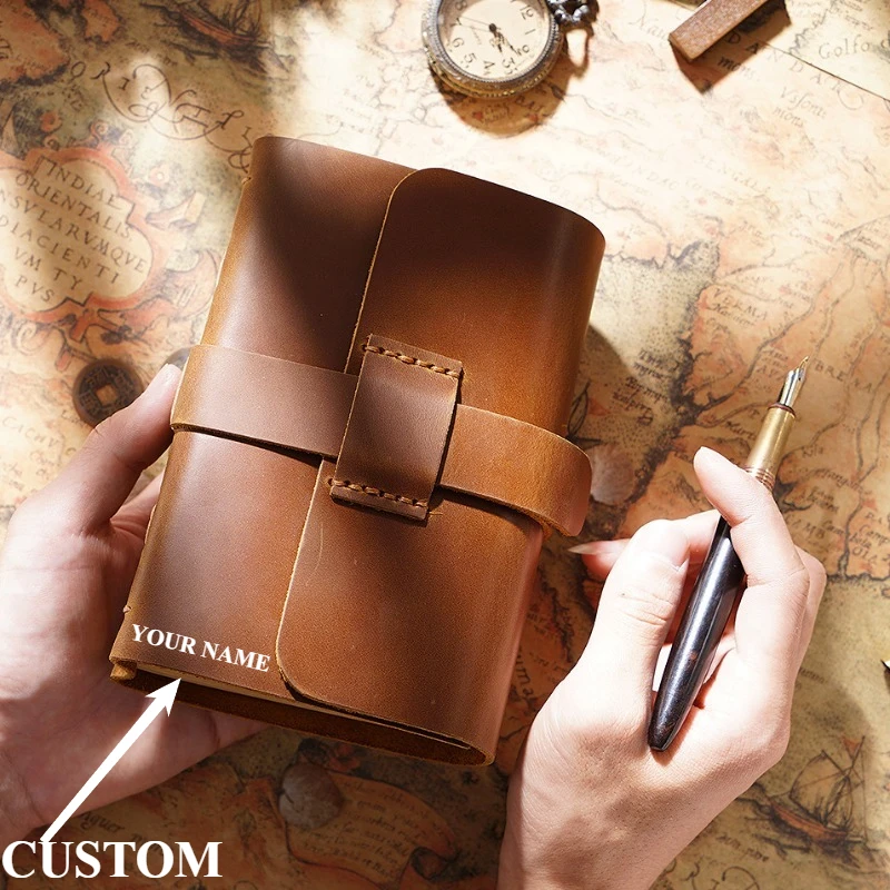 Handmade Leather Traveler Note - đánh giá và giá Vintage Leather Journal Notebook