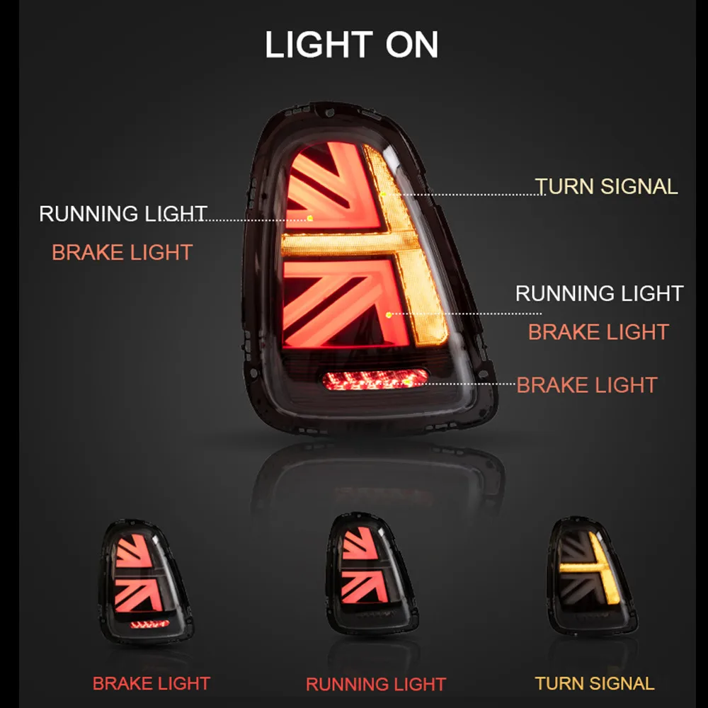 Car Led Tail Lights Assembly For BMW MINI R56 R57 R58 R59 2007 2008 2009 2010 2011 2012 2013 Coopers Rear Brake Light Taillight