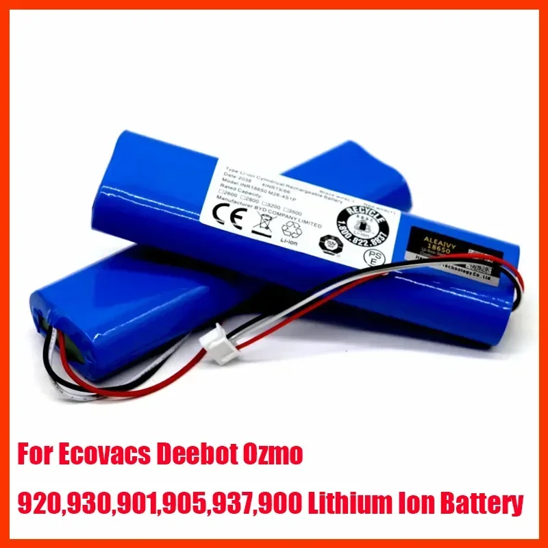 

14.4V 2600mAh Robot Vacuum Cleaner Replacement Battery for Ecovacs Deebot Ozmo 920,930,901,905,937,900 Lithium Ion Battery