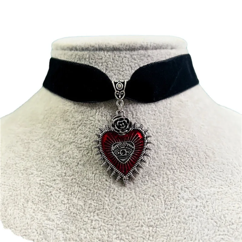 

Handmade Velvet Gothic Sle Nelace Vintage Faion ex Alloy Cross Chain No Pendant Cool Sweet Sle Jewelry Accory