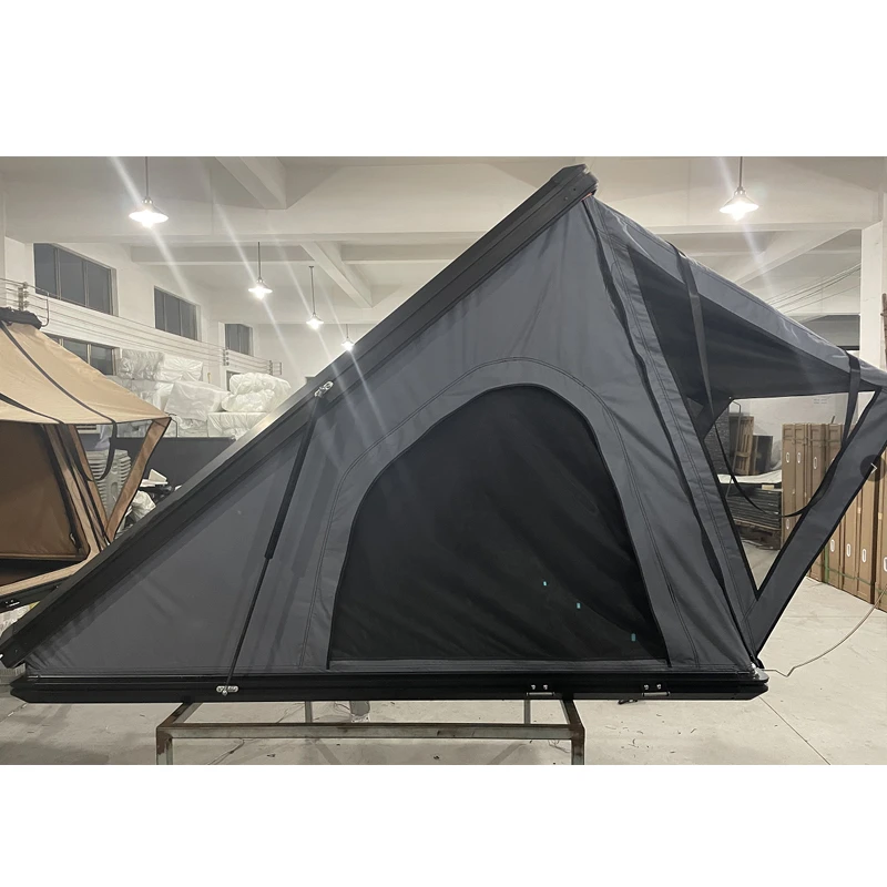 Hot‑selling Light‑weight Aluminum Triangular Hard‑Rooftop Tent, Durable Outdoor Camping Car Roof Tent