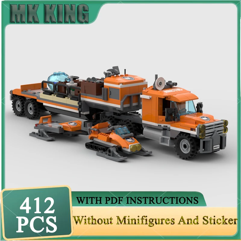 Auto Arktis Raupenträger Modell Moc Gebäude Ziegel Gebäude Technologie Modulare Stadt Auto Block Bau DIY Spielzeug Geschenke