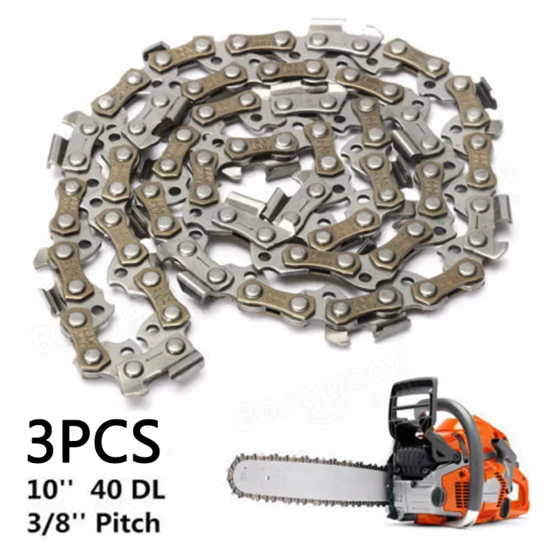 10 Inch 40Driver Chainsaw Cutting Pole Chain Blade Saw Chain Fast Grinding Sharpening Woodworking For Lawn Mower Garden Tools