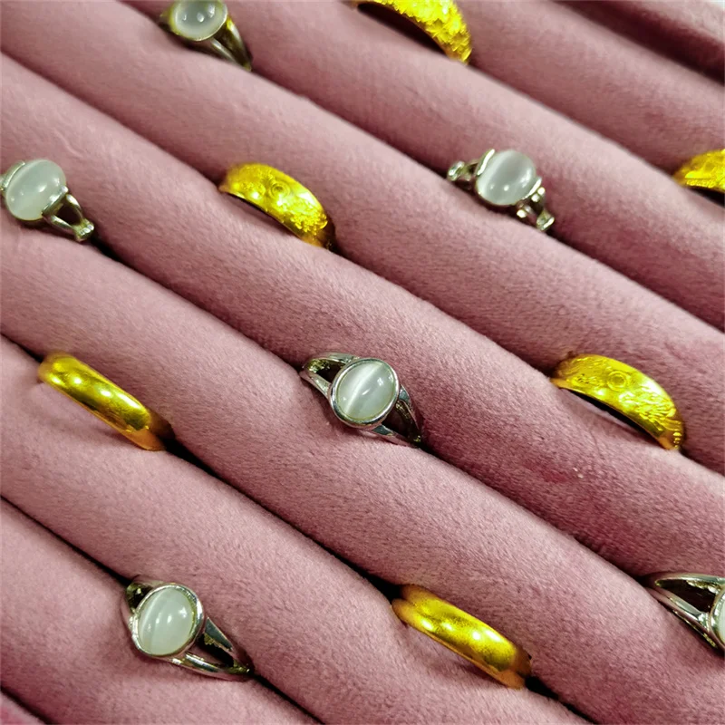 الوردي المخملية المجوهرات عرض صينية فتحة شبكة تصميم البليت المحمولة المنظم خواتم أقراط مستطيلة درج تخزين لوحة #6