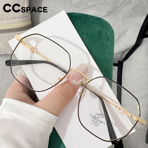 Imagen 2 del producto Gafas de lectura de Metal de gran tamaño para mujer, anteojos ópticos de resina redonda a la moda para presbicia, dioptrías personalizadas + 50 ~ + 600 # 302867