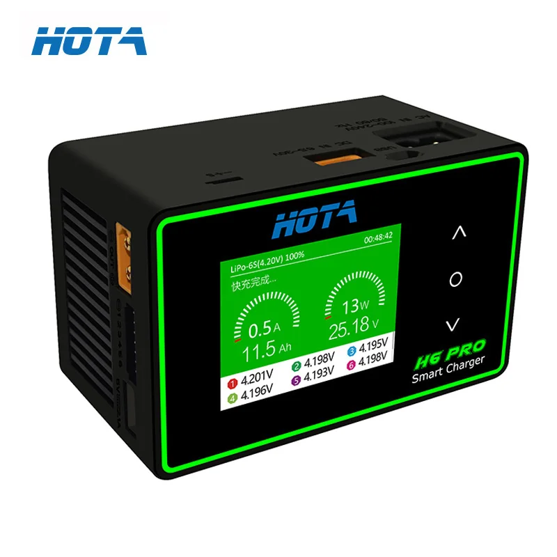 

HOTA H6 Pro Duo AC 200W DC 700W 26A Mini Battery Charger 1-6S Lipo NiMh Li-ion Ni-Cd Digital RC Balance Charger Discharger