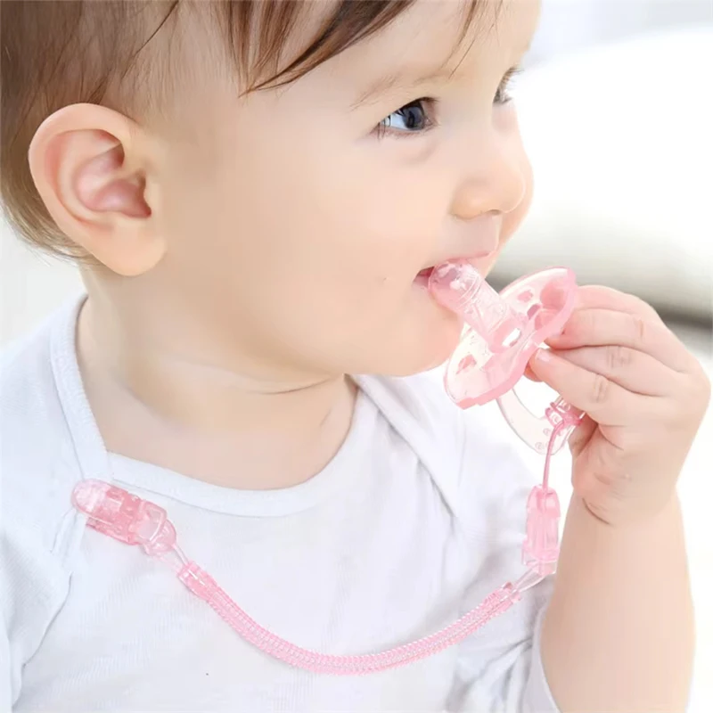Spring Pacifier Chain For Universal Pacifier To Prevent Falling Anti Drop With Plastic Clip For Clothes Soother Chains image 3