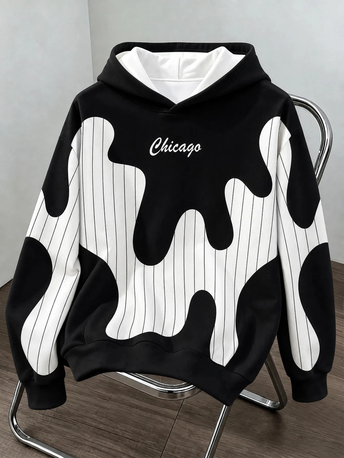 Fall/Winter Men's Hooded Sweatshirt with Letter Print - Comfortable Soft Casual Fashionable Streetwear for Men