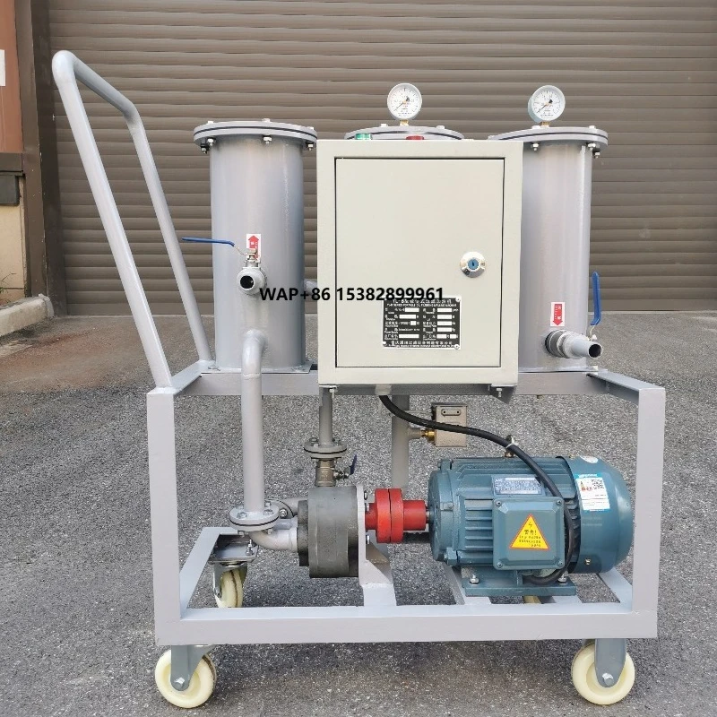 Trolley Type Small  Oil Filter Machine Waste Oil Filtration System to Remove Impurities