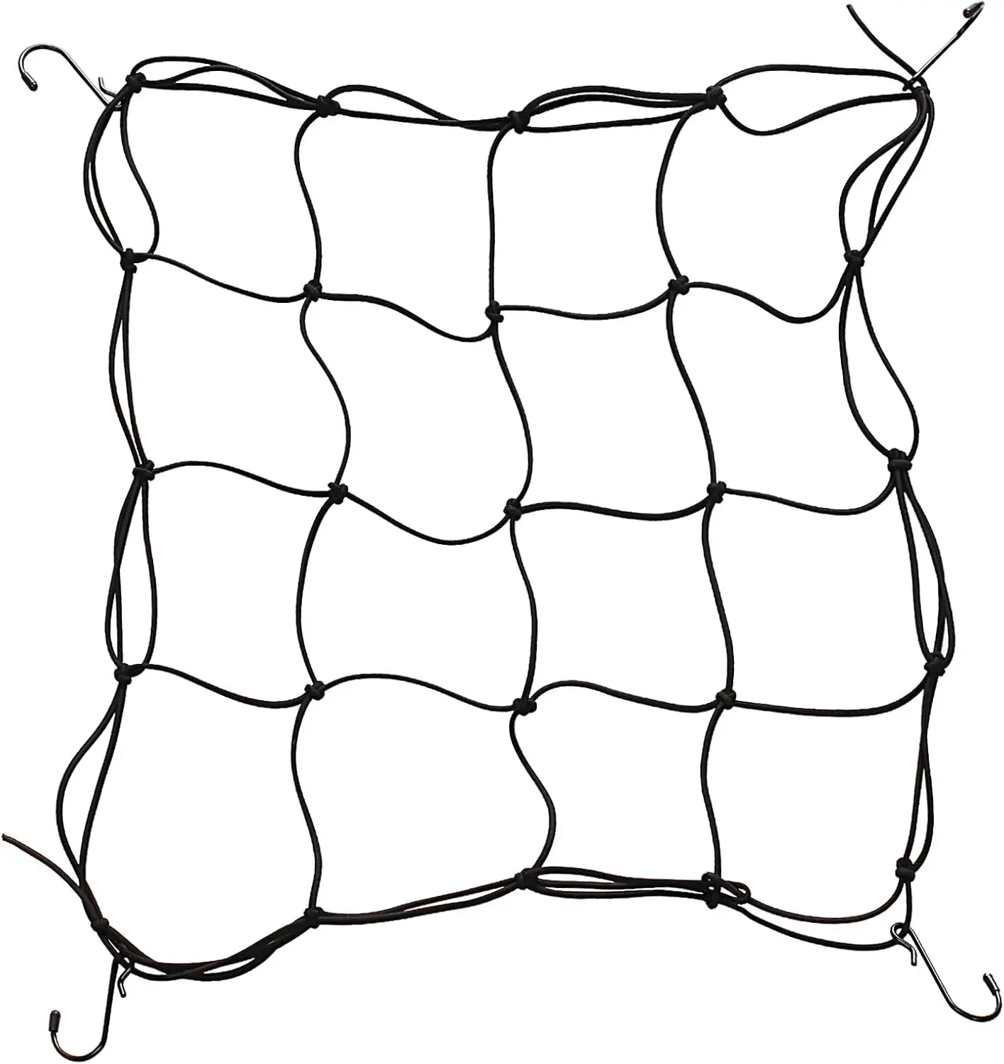 Motorcycle Bike Luggage Tie-Down Net, 6Pcs Free Adjustable Hooks, Truck Bed Mesh for ATV SUV Roof Trailer
