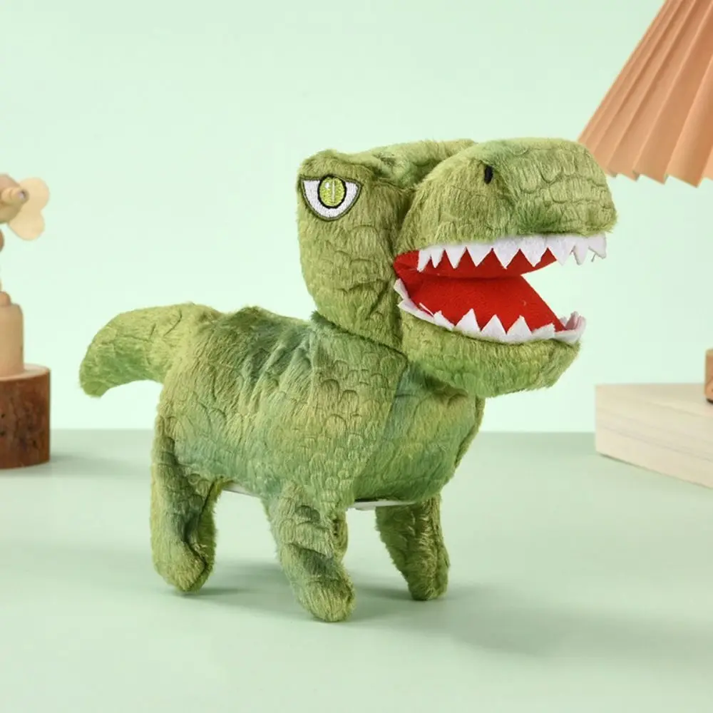 Juguete de dinosaurio eléctrico de simulación con sonido, juguete de dinosaurio de peluche eléctrico blanco DIY, juguetes para mascotas móviles para caminar para niños