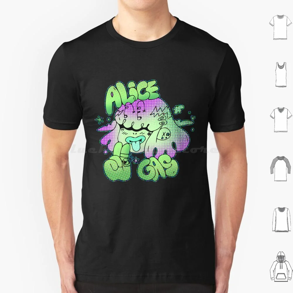 Alice Gas Green T Shirt Big Size 100% Cotton Alice Gas Hyper Pop Hyperpop 100 Gec 100 Gecs Kid Trash Dollywood1 8485 Cool