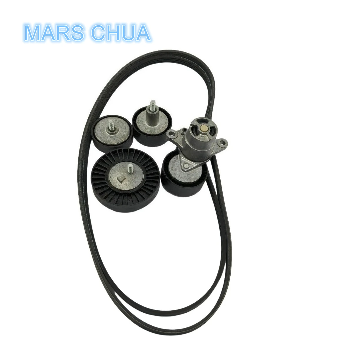 

6-Piece 06M903133J 06M260849L 06M903137T Belt Tensioner Kit for S4Engine AC Alternator Pulley Drive Belt Replacement Kit